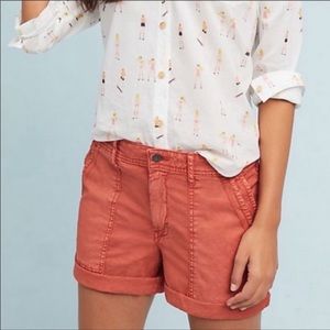 Anthropologie The Wanderer Coral Utility Shorts